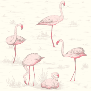 Contemporary Flamingos Wallpaper