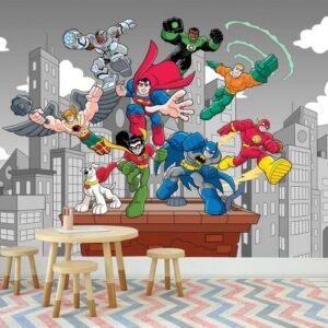 Cartoon Justice League Mural