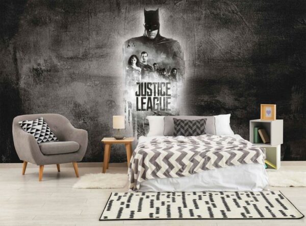 Black & White Justice League Mural
