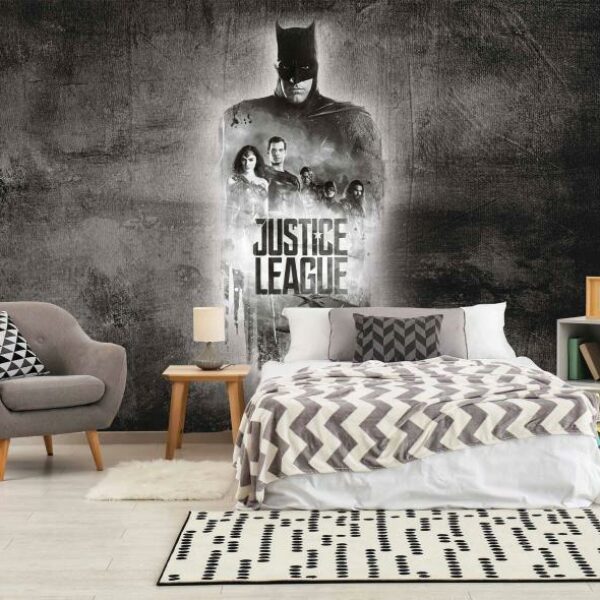 Black & White Justice League Mural