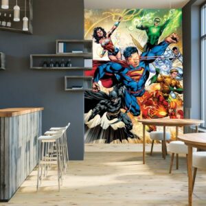 Justice League in Flight Mural