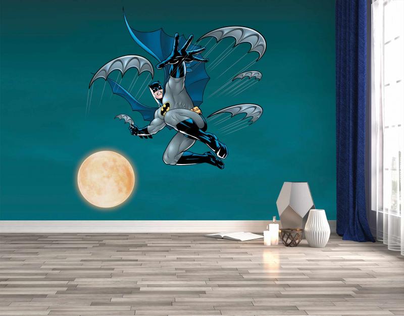 Batman & The Moon Mural - Déco Wallpaper
