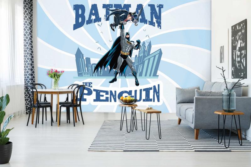 Batman & The Penguin Mural - Déco Wallpaper