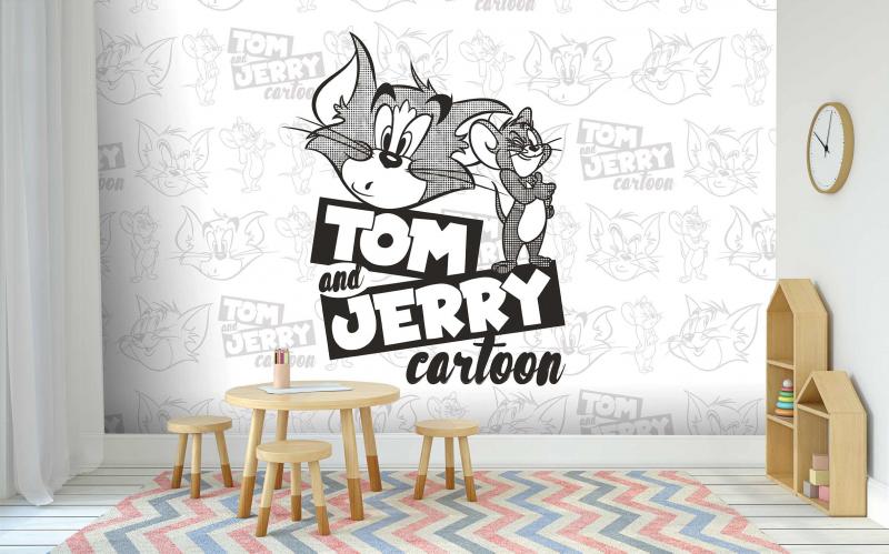Tom & Jerry Cartoon Mural - Déco Wallpaper