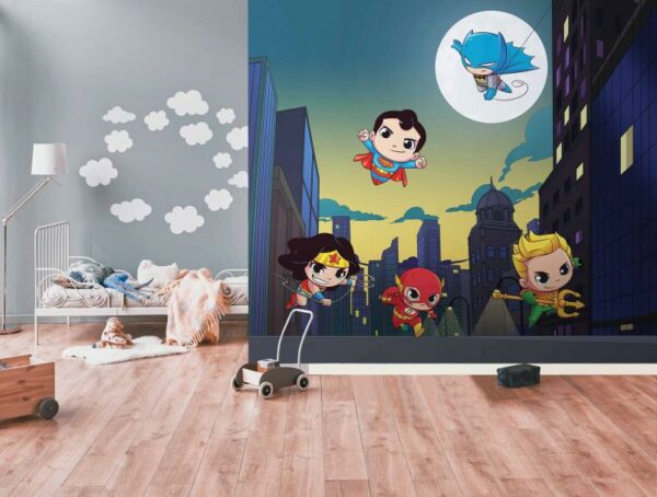DC Super Friends Skyline Mural