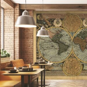 Globe Atlas Mural