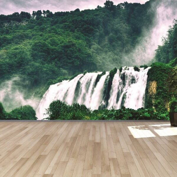 Waterfall Forest Mural