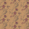 Camellia Wallpaper - Crimson / Metallic Gold