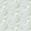 Camellia Wallpaper - Lemon / Sage