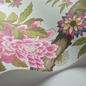 Fontainebleau Wallpaper - Rose Pink & Duck Egg