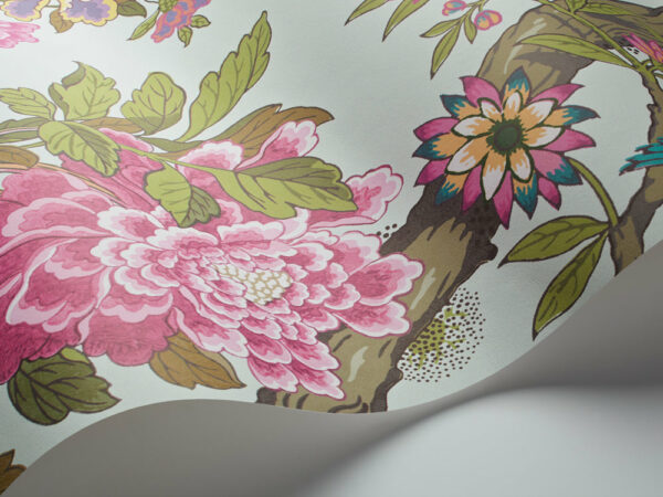 Fontainebleau Wallpaper - Rose Pink & Duck Egg