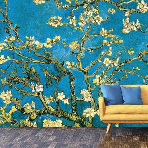 Blue Blossoms Mural