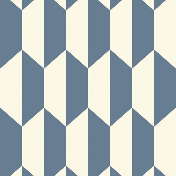 Blue and White Tile Wallpaper