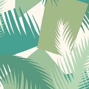 Green Deco Palm Wallpaper