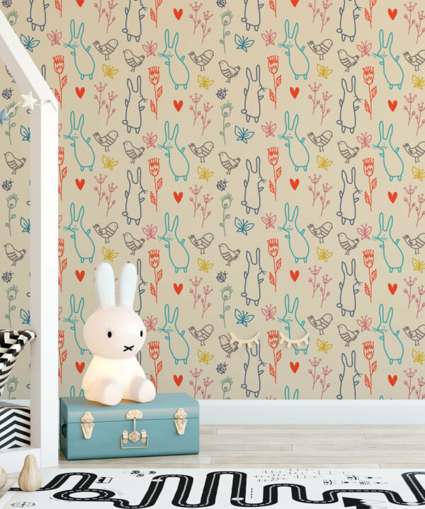 Summer Rabbits Wallpaper