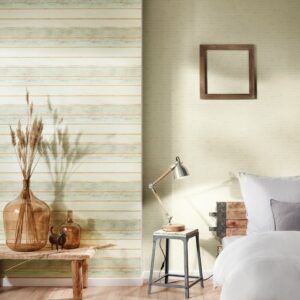 Distressed Wood Beam Wallpaper