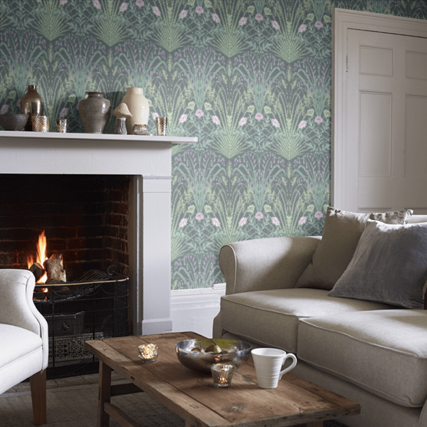 BlueBell Wallpaper - Sage / Mint / Lilac
