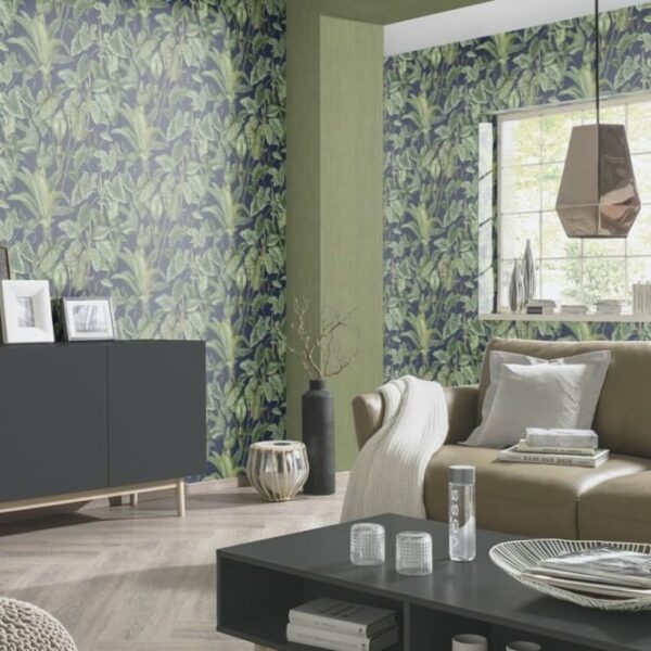 Paradiso Tropical Leaves Wallpaper - Textured