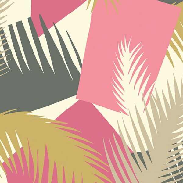 Pink Deco Palm Wallpaper