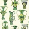 Khulu Vases Wallpaper - Green and White