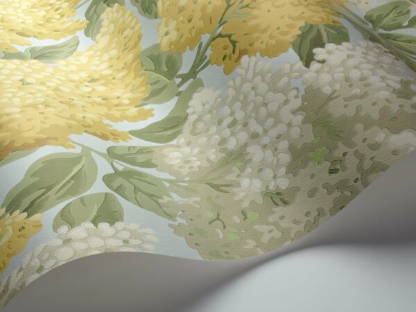 Lilac Wallpaper - Lemon / Old Olive