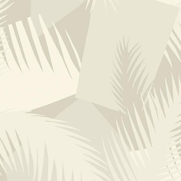 Grey Deco Palm Wallpaper