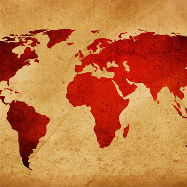 Textured World Map Mural