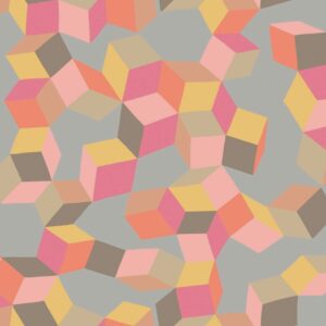 Pink and Orange Puzzle Wallpaper