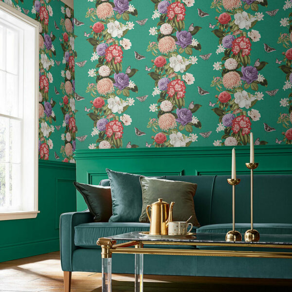 Bloomsbury Emerald Wallpaper