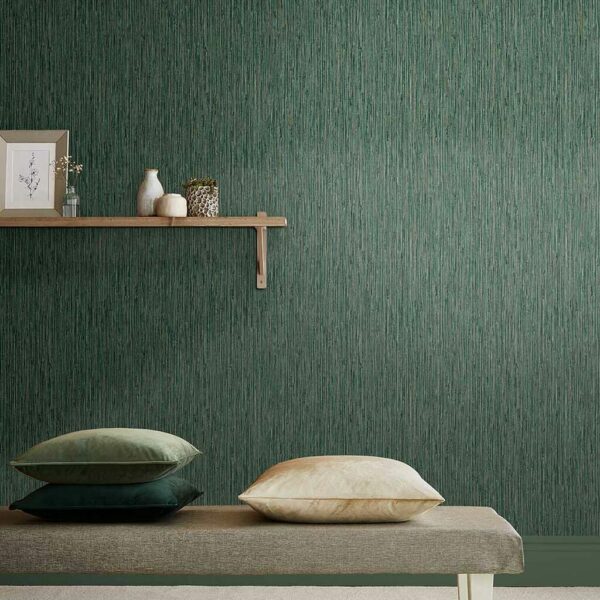 Grasscloth Texture Pine Wallpaper