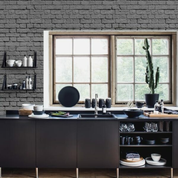 Soft Bricks Mural – Grey – Premium