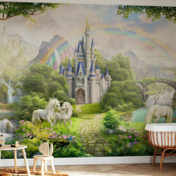Unicorns Castle Wallpaper