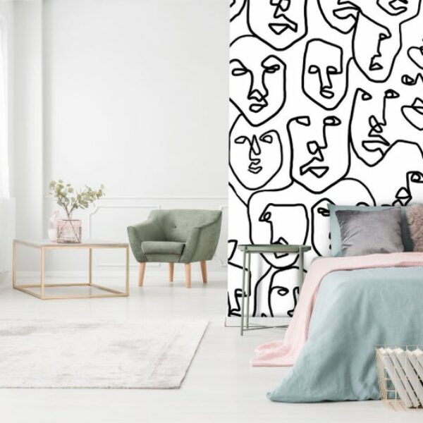 Abstract Face Wallpaper Wallmural