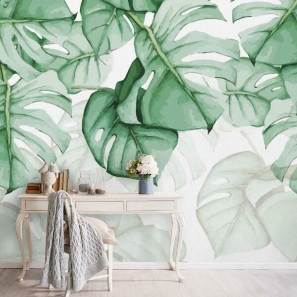 Big Botanical Leaf Wallpaper Wallmural