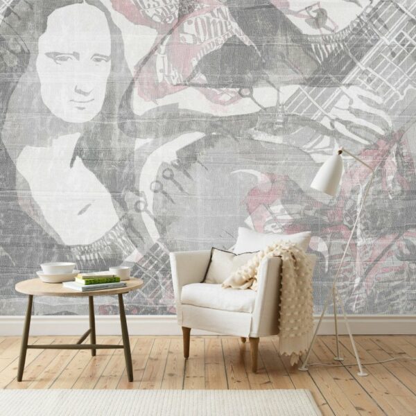 Mona Lisa Collage Wallpaper Wallmural