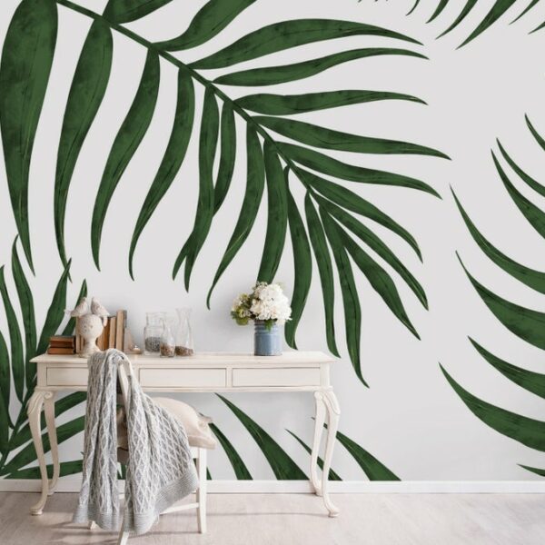 Palm Tropical Leaves Wallpaper Wallmural