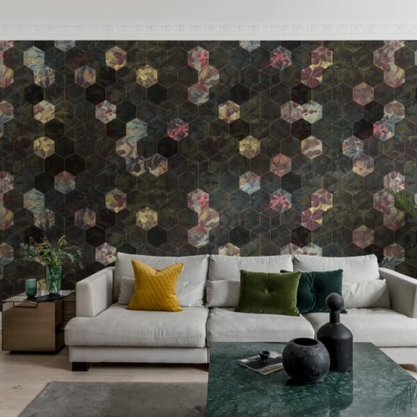Vinum Hexagon Mural - Premium