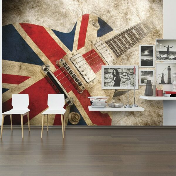 British Rock Guitar Wall Mural