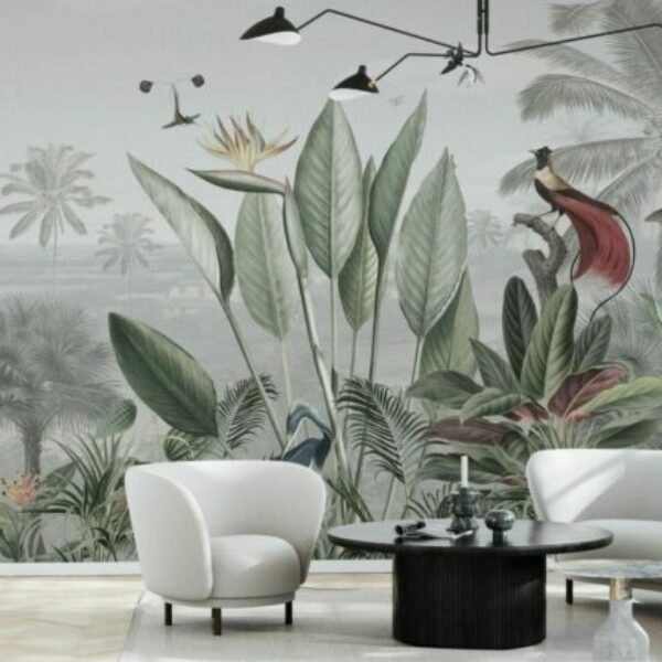 Botanical Beauty Panorama Mural