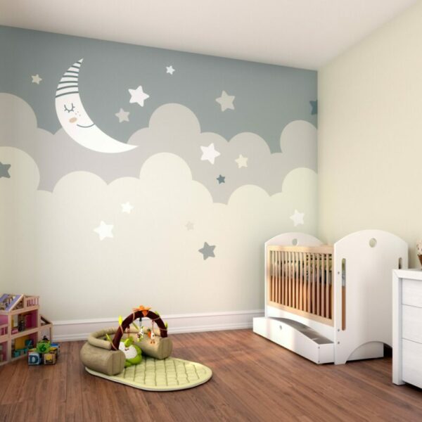 Nighttime Childrens Sky Wall Mural