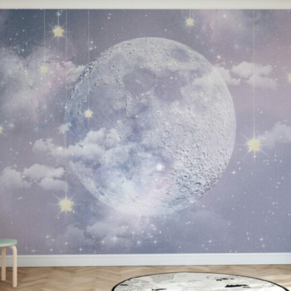Moon with Stars Mural