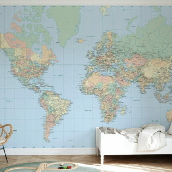 World Map Mural - Original