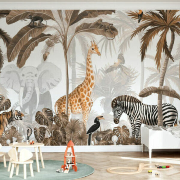 Jungle Jive Mural - Sepia