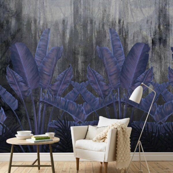 Tropical Purple Leaves And Plants Wallpaper Wallmural
