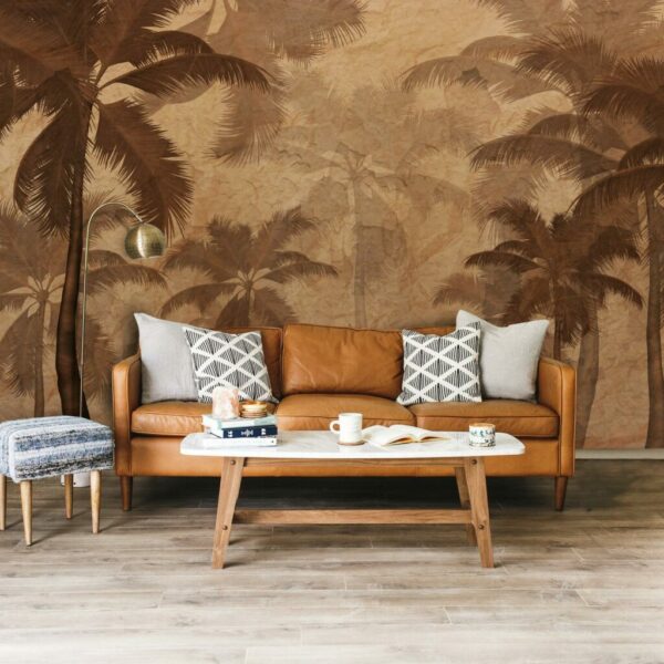 Brown Palm Trees Forest Wallmural