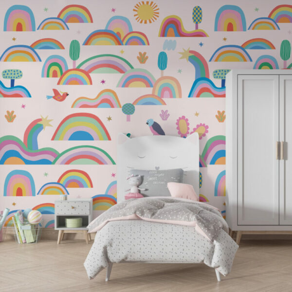 Rainbow Wobble Wall Murals