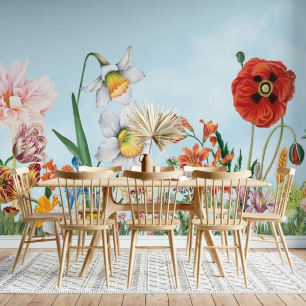 Colorful Flower Wall Murals