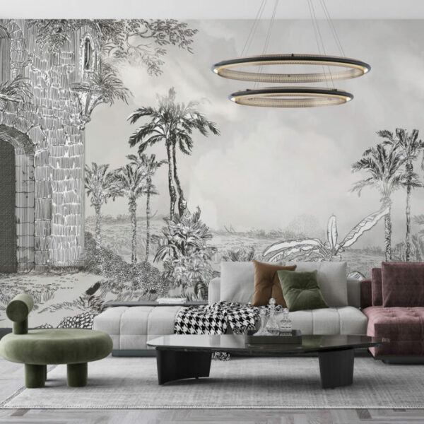 Black and White Charcoal Wall Murals