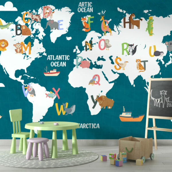 Children's Map Wall Murals
