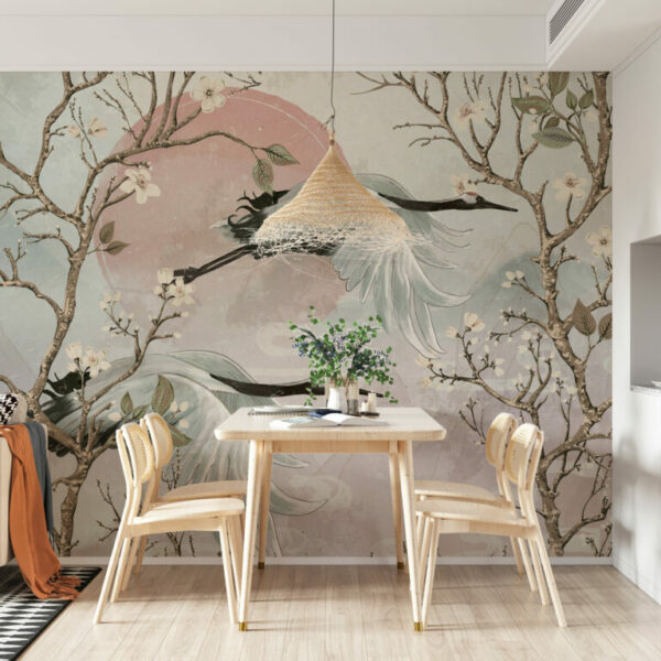 Chinoiserie Tree Floral Wall Murals
